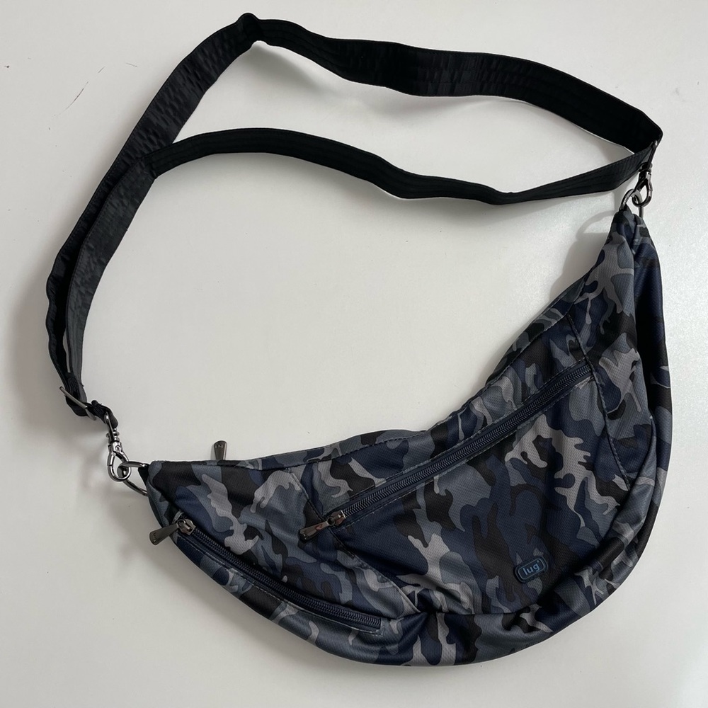 Lug Purse Boomerang Bag Crossbody Sling Pockets Adjustable Camo Grey Black Blue